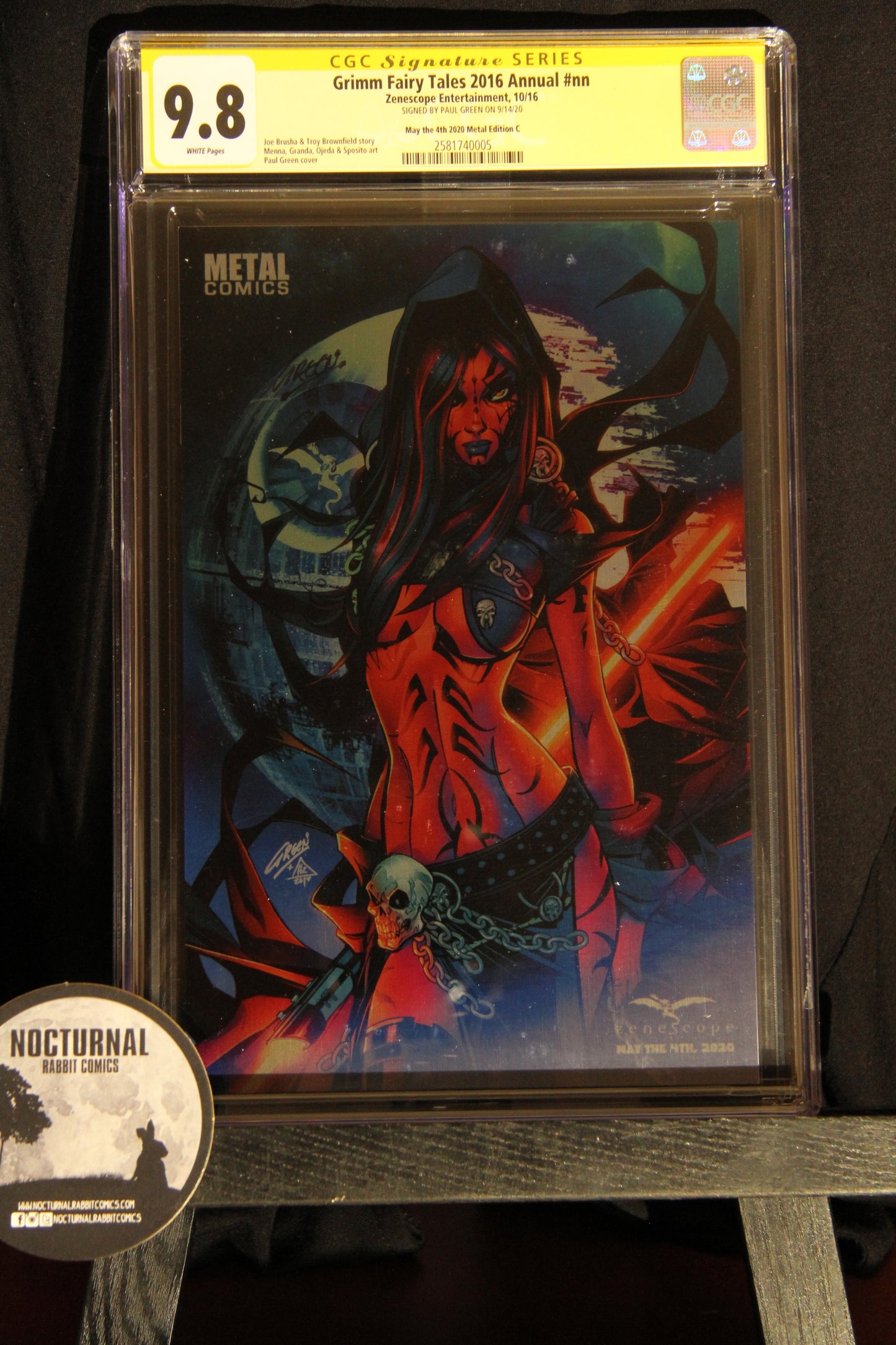 Grimm Fairy Tales May the 4th 2020 Metal  9.8 CGC Signed Paul Green