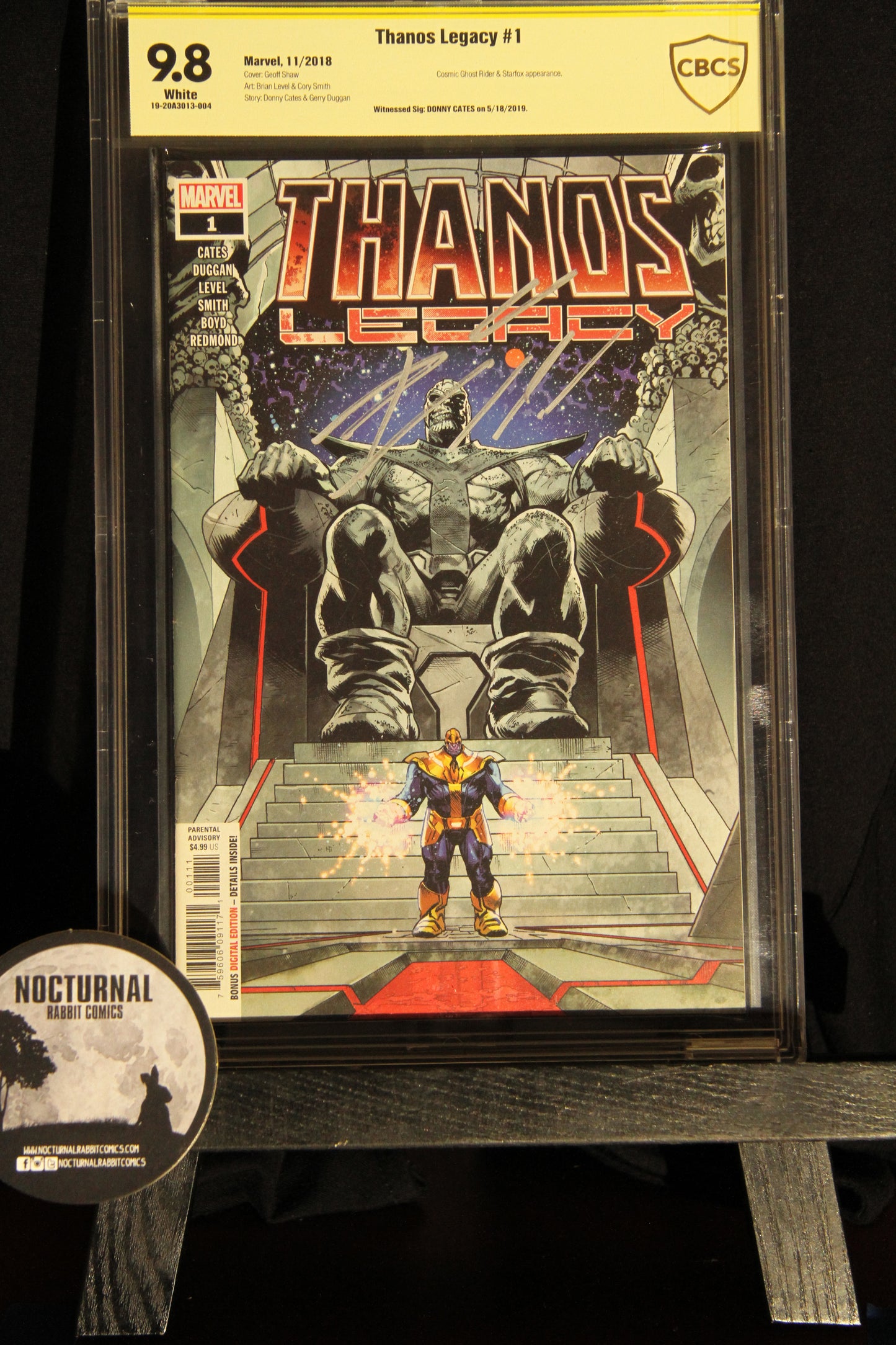 Thanos Legacy #1 9.8 CBCS Signed by Donny Cates