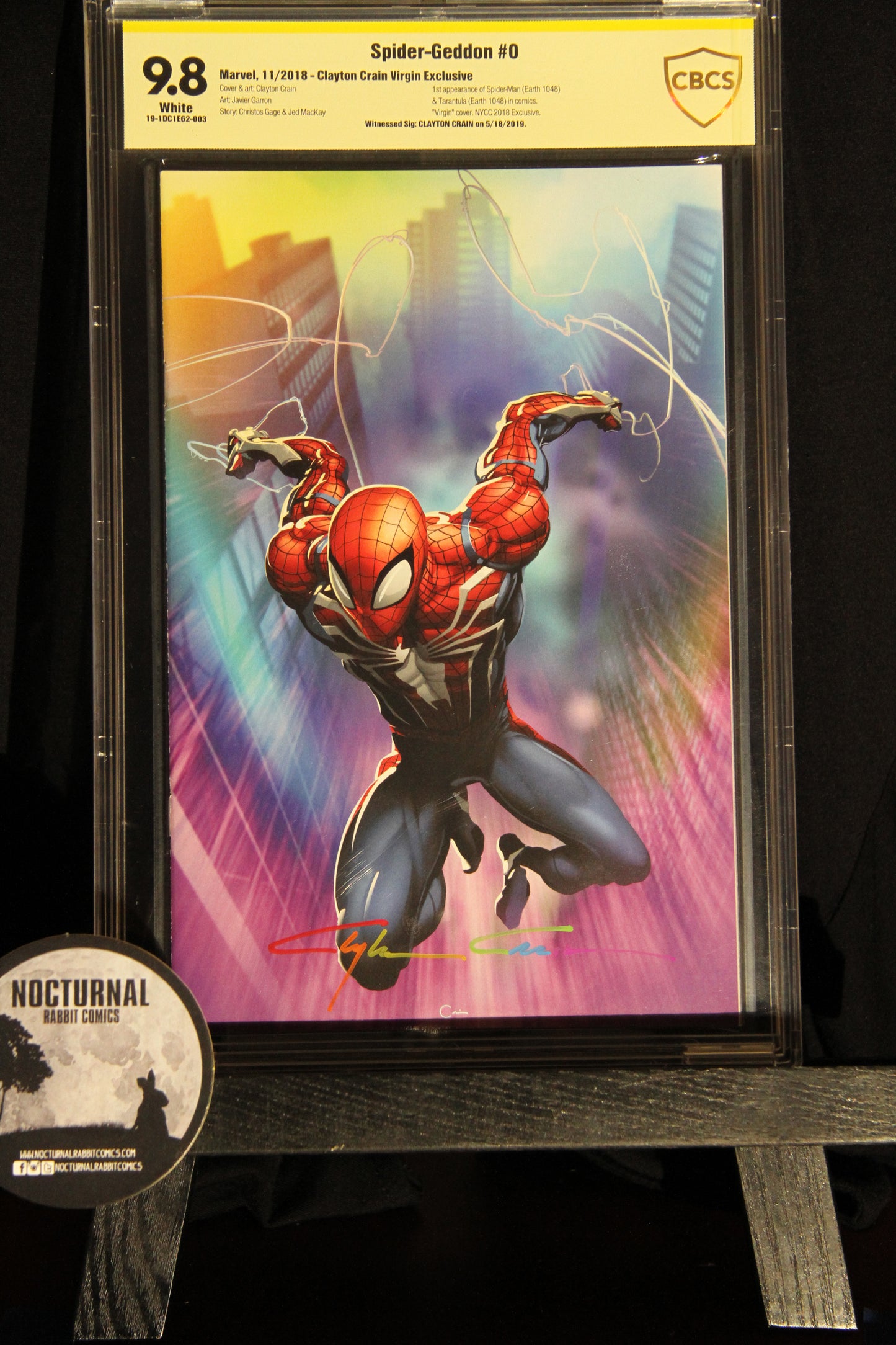 Spider-Geddon #0 NYCC 9.8 CBCS Signed by Clayton Crain