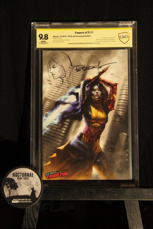 Powers of X #1 9.8 CBCS Signed & Remark by Lucio Parrillo
